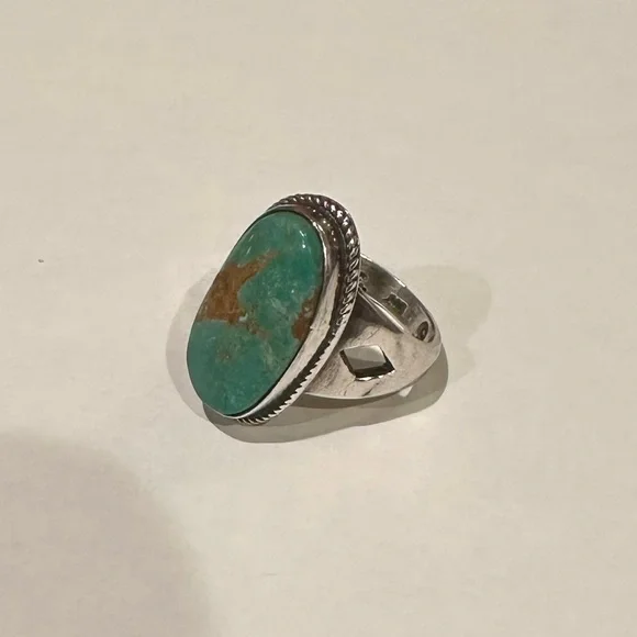 Sterling Silver Royston Turquoise Ring - Picture 1 of 4